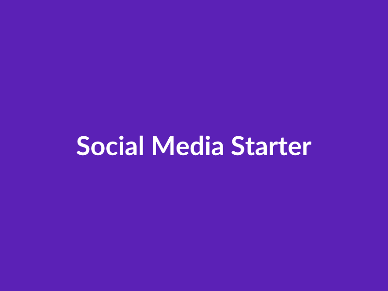 Social media management Starter package for small business